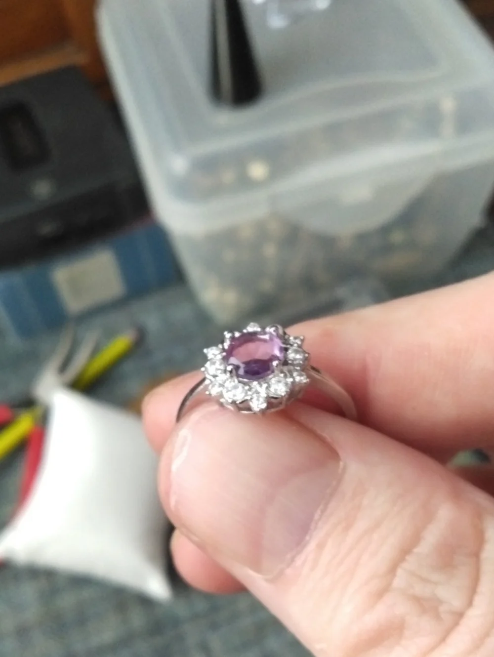 Amethyst And Silver Ring